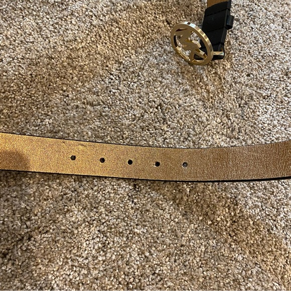 Michael Kors MK Black leather belt Large - Picture 7 of 7